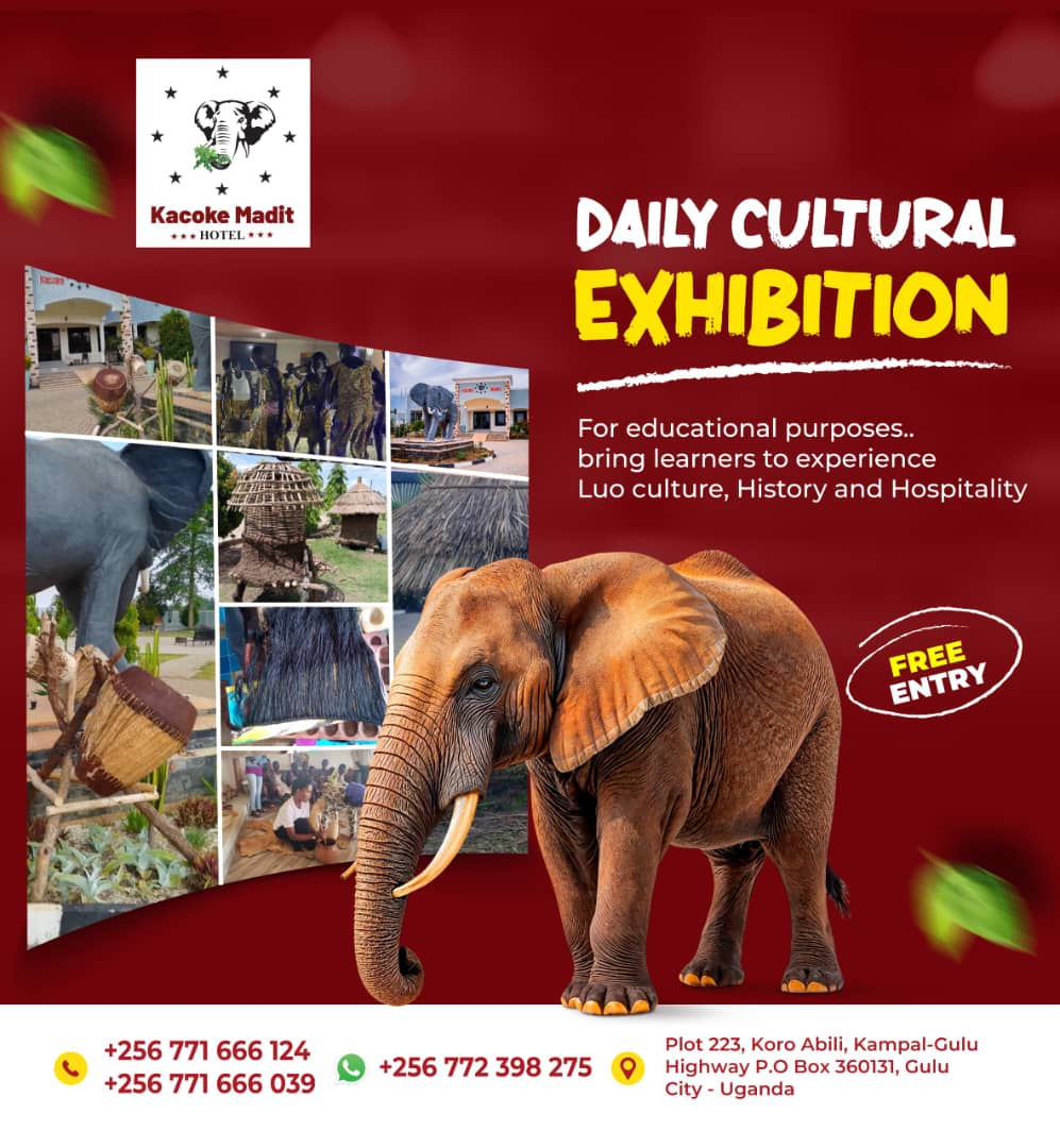 OssieEvents's tweet image. *Discover Your Roots, Experience Luo Culture at Kacoke Madit Hotel.
For inquiries:
Call: +256771666124
WhatsApp: +256772398275
Email: reservations@kacokemadithotels.com

@magicalkenya 
@thegrandtour 
@rwenzori_tours 
@TravelLeisure 
@atptour 
@GorillaToursLtd 
@BBC_Travel