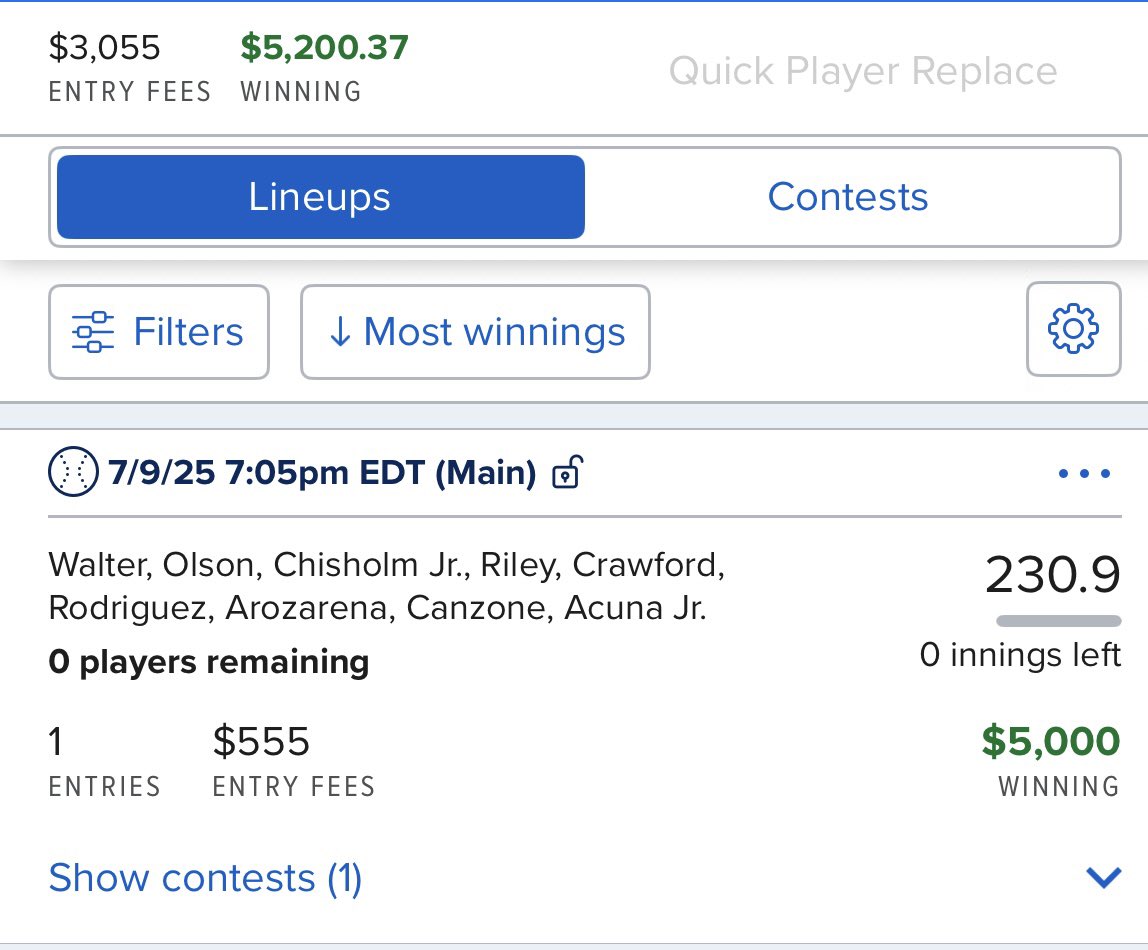 Nice night of #MLB #DFS!