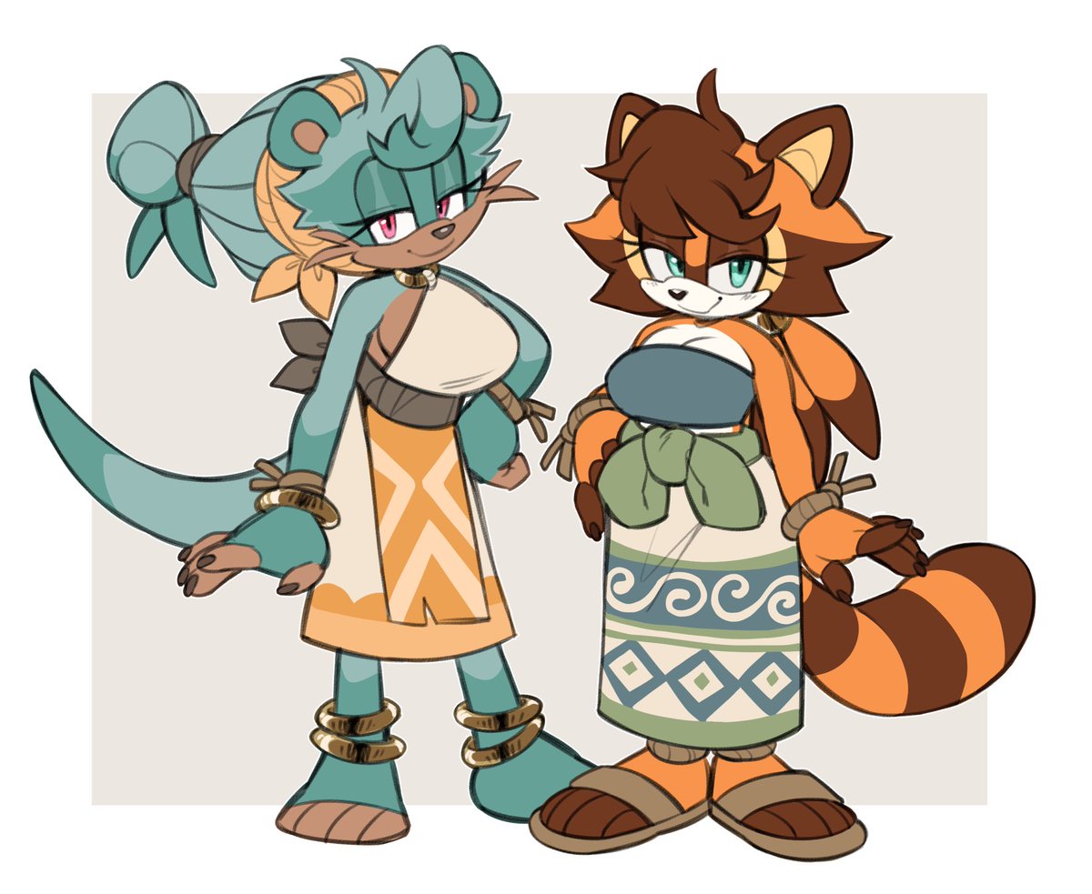 I did it. Marine’s mamas. Pearl the Otter and Coral the Raccoon.