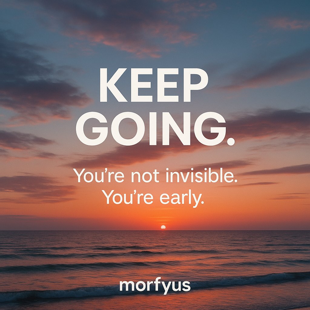 Keep going.

No likes? You're still learning.
No replies? You're still improving.
No spotlight? You're still stacking proof.

On-chain work isn’t about applause.
It’s about progress that can’t be erased — one Kred at a time.

You're not invisible.
You're early.