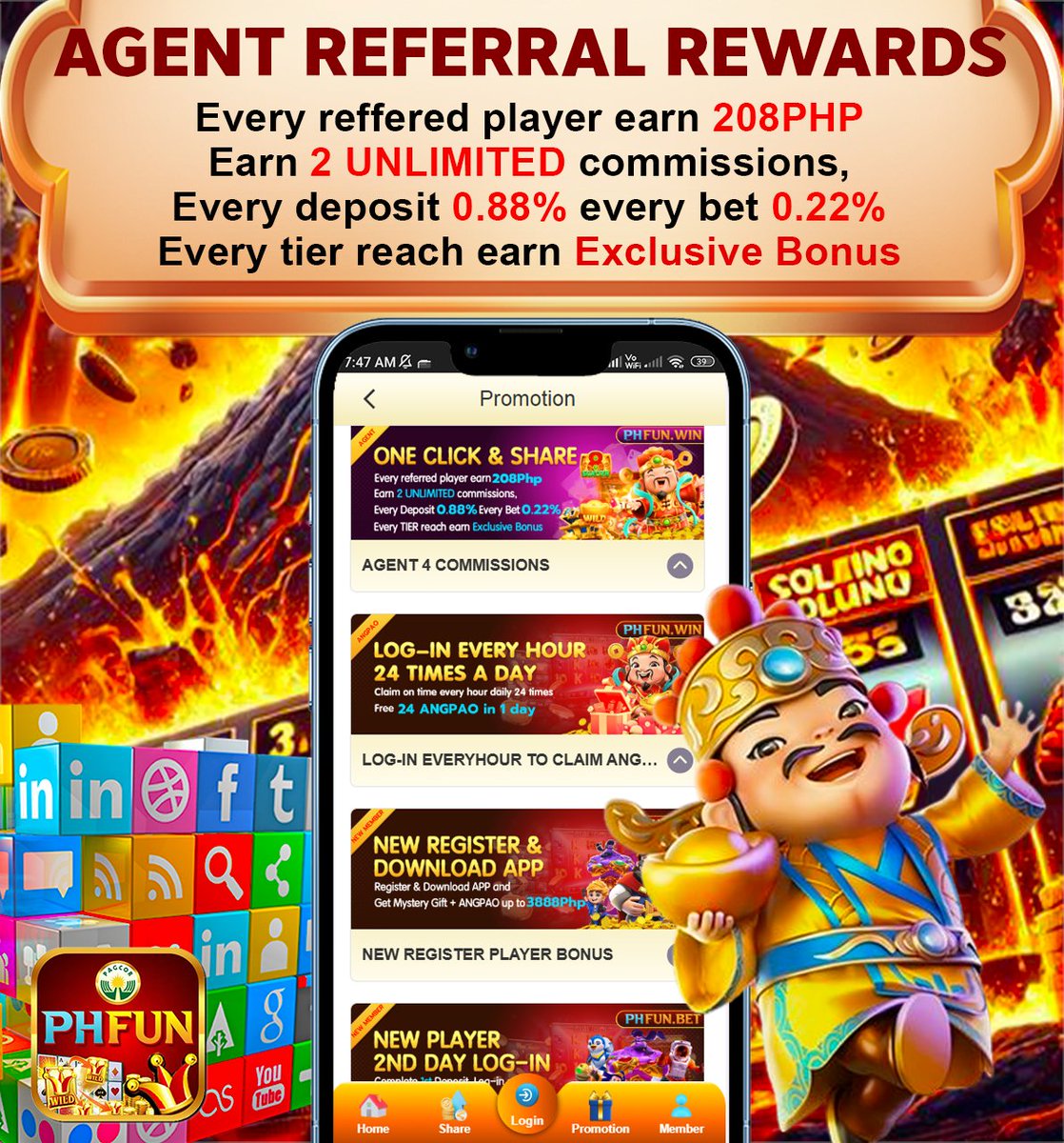 PHFUNX's tweet photo. 🎉 Earn Big with Every Invite, Bet, Deposit, &amp; Tier Achievement!

👉 Start inviting, betting, and depositing to boost your commissions now!

Registration Link : https://t.co/rn64ktf3yv

#phfun #phfunonlinecasino #phfuncasinogames #bonus #jackpot #bet #superace #bingo #megaball https://t.co/OmrxgAGTnV