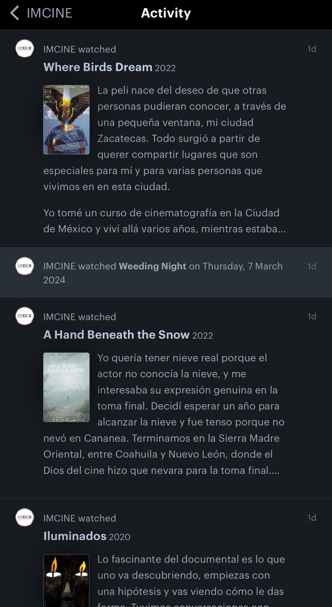 cine_mexicano's tweet photo. En otras noticias, el @imcine ya tiene Letterboxd y está loggeando todas lax películas de las cuales han escrito artículos. Atacando al nicho cinéfilo, bien ahí 🙌 https://t.co/1iWvSPrze0