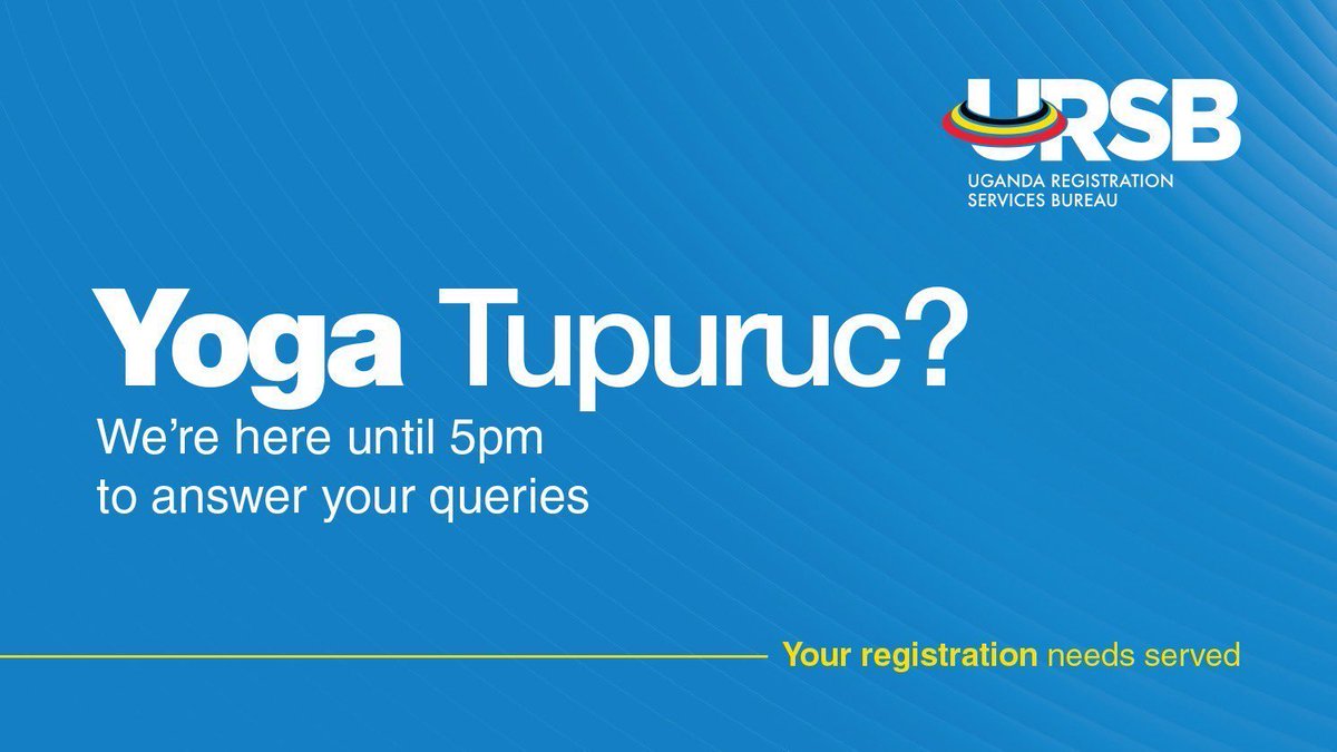 Uganda Registration Services Bureau tweet media