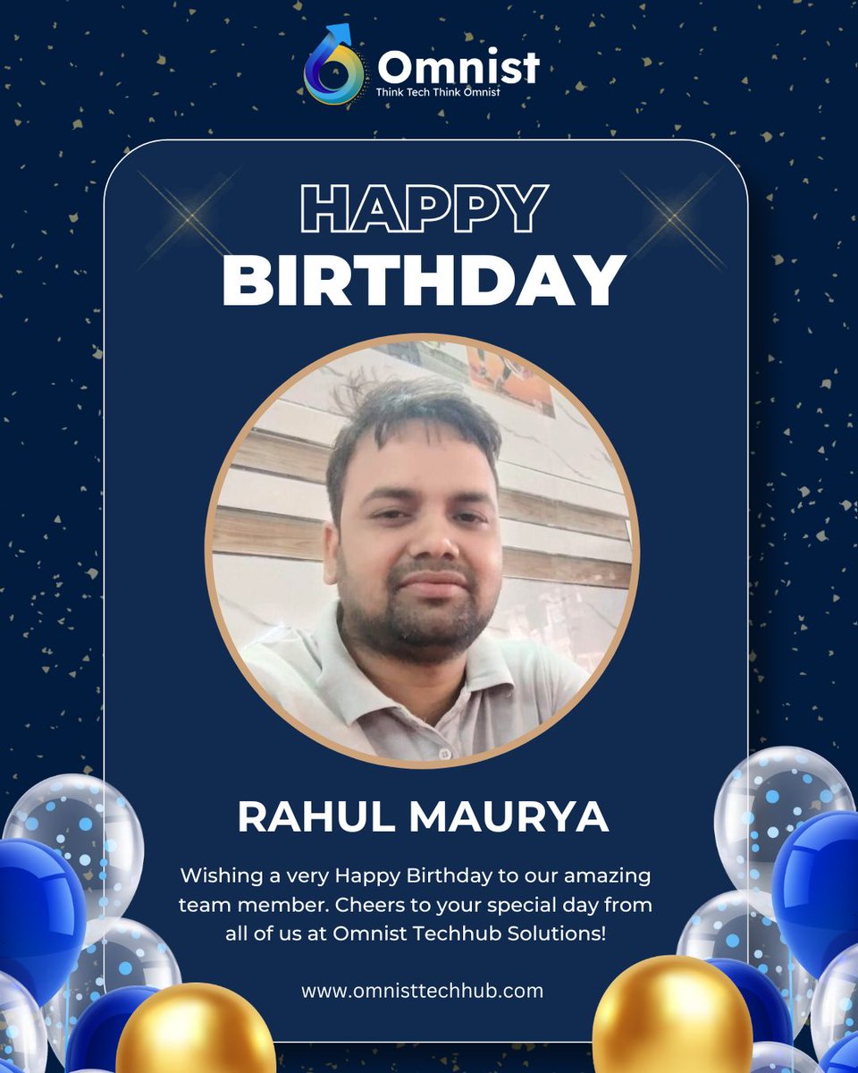 OmnistTechHub's tweet image. 🎉Wishing a very #HappyBirthday🎂 to our amazing team member!🥳🎈Cheers to your special day 🥂 from all of us at #OmnistTechhubSolutions! 🚀🎁

#TeamOmnist
#OmnistFamily
#EmployeeAppreciation
#Birthday
#BirthdayCelebration
#BirthdayParty
#BirthdayBoy
#BirthdayCake
#BirthdayWishes
