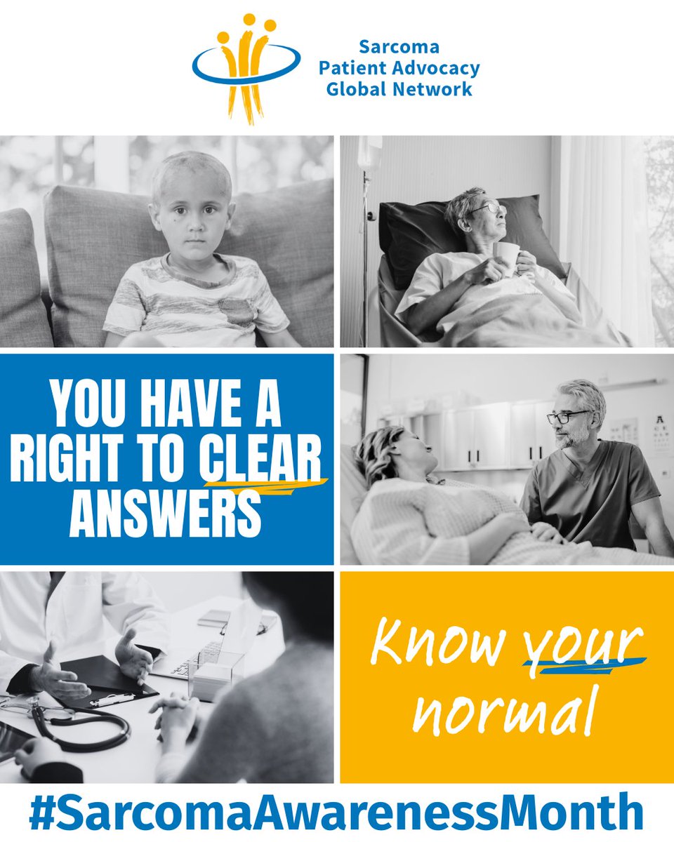 Ever had a doctor tell you “It’s nothing”? What did you do? Seek a second opinion; keep a diary of symptoms; or bring a partner to your next appointment? Share how you made yourself heard.
#SarcomaAwarenessMonth2025 #SarcomaSignsAndSymptoms #KnowYourNormal