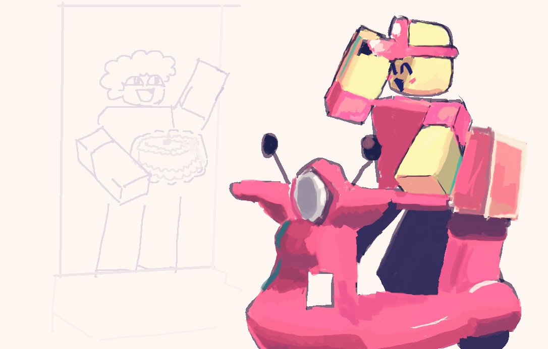 StrangestKwid's tweet image. #workatapizzaplace #robloxart I doubt I can draw like this again