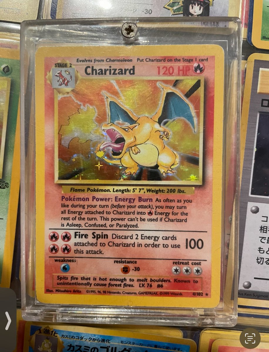 Chaddyxx's tweet photo. @TheBoiSantana @RealIronFistCdl I have a raw charizard never been graded https://t.co/2PM7mhapAx