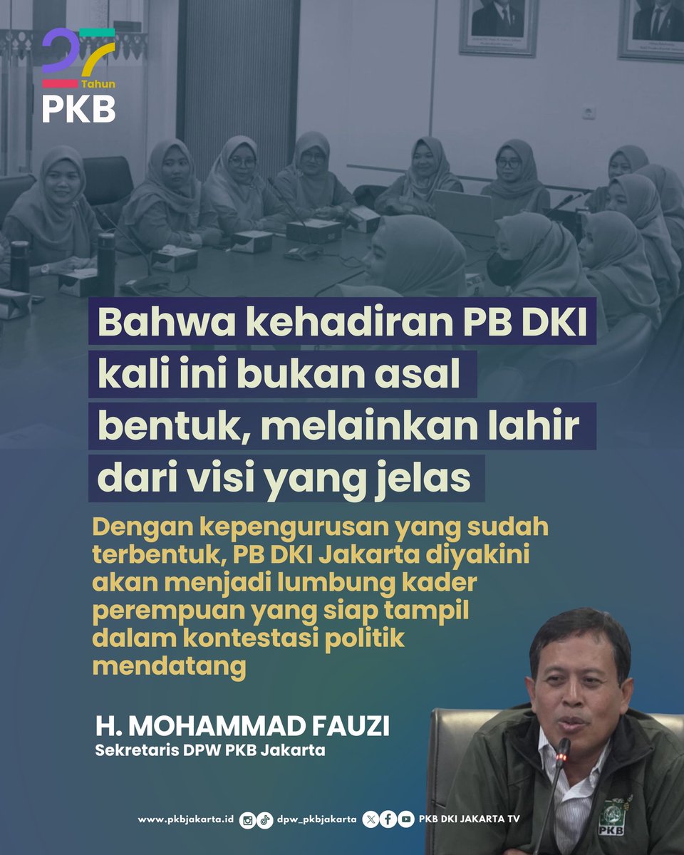 DPW PKB DKI JAKARTA (@dpwpkbjakarta) on Twitter photo Semangat baru dan kinerja baru βπ» Perempuan Bangsa DKI Jakarta
<a href="/fauziepkb_dki/">Mohammad Fauzi</a>
#perempuanbangsadkijakarta #perempuanberdaya Semangat baru dan kinerja baru βπ» Perempuan Bangsa DKI Jakarta
<a href="/fauziepkb_dki/">Mohammad Fauzi</a>
#perempuanbangsadkijakarta #perempuanberdaya