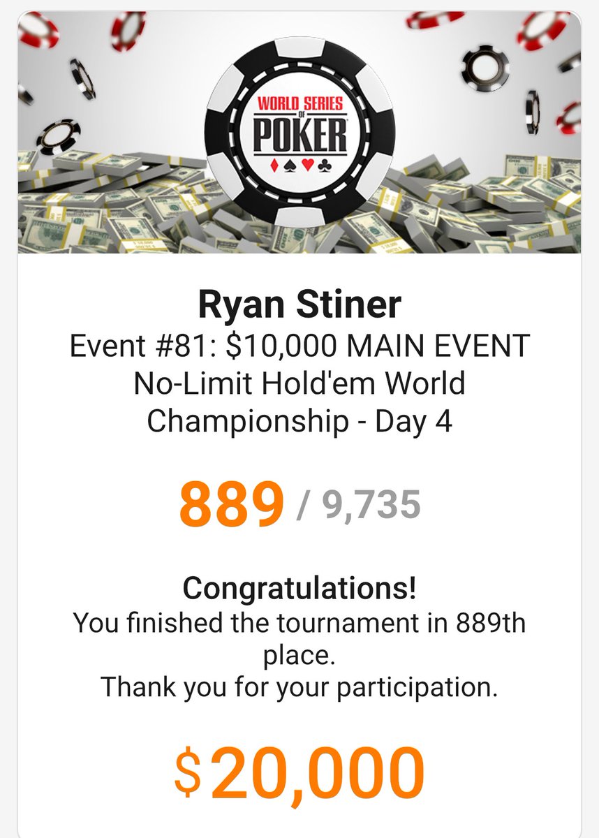 I hate busting out of any tournament. 
This one hits a lil different.