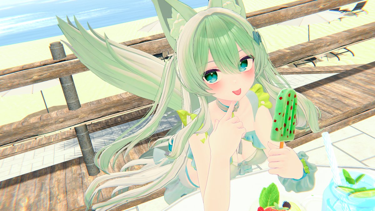 junbile0123's tweet photo. チョコミント
#おもちやさん
#VRChat
#don3Photo https://t.co/QI0pg0x7GK