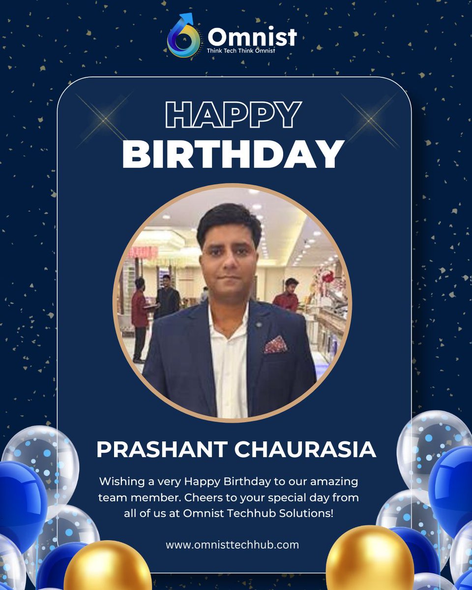 OmnistTechHub's tweet image. 🎉Wishing a very #HappyBirthday🎂 to our amazing team member!🥳🎈Cheers to your special day 🥂 from all of us at #OmnistTechhubSolutions! 🚀🎁

#TeamOmnist
#OmnistFamily
#EmployeeAppreciation
#Birthday
#BirthdayCelebration
#BirthdayParty
#BirthdayBoy
#BirthdayCake
#BirthdayWishes