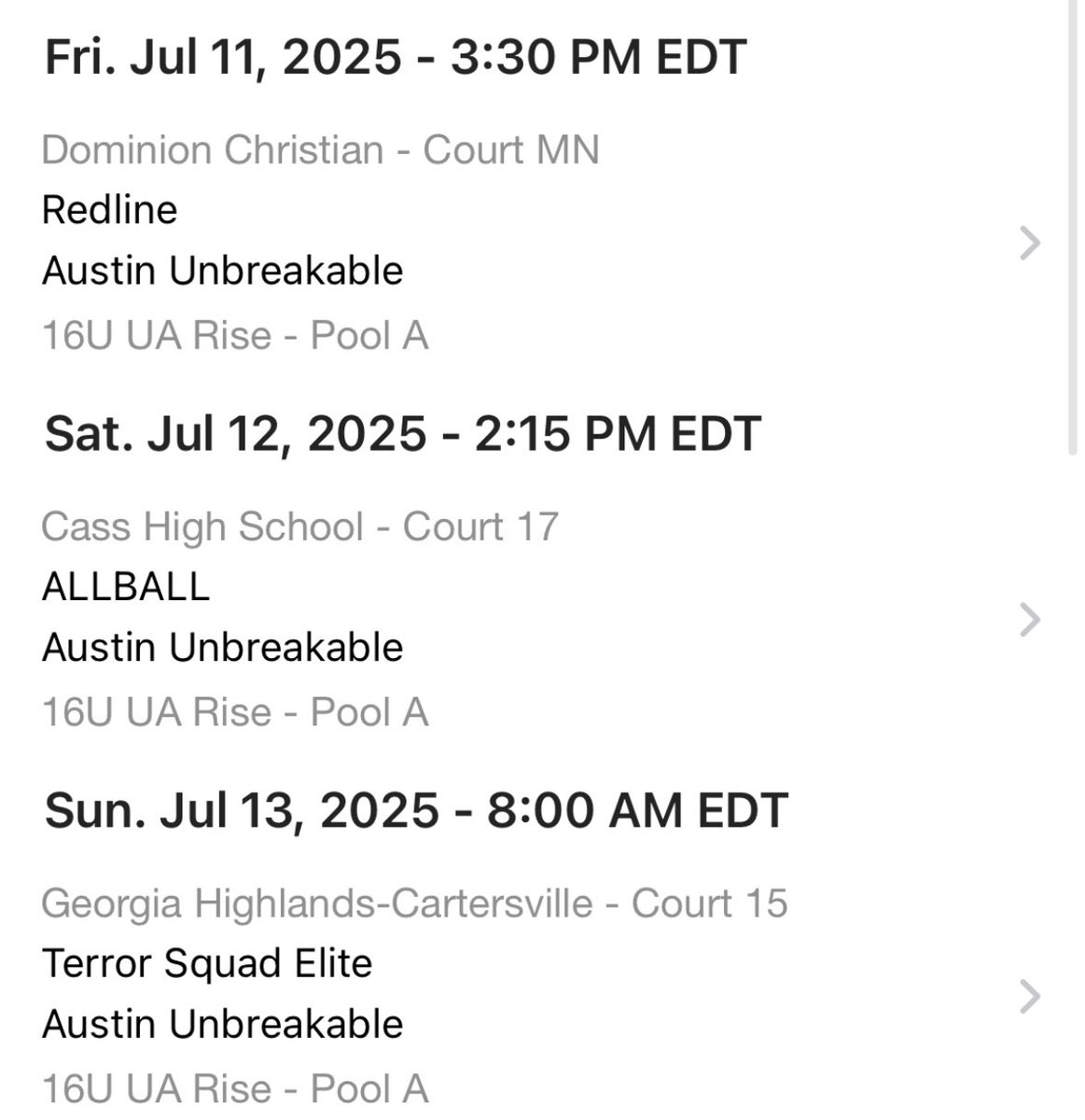 FildermanJake's tweet image. Here is my schedule for my UAA live period games tomorrow and this weekend @RiseCircuit in Atlanta!
@ub_austin @CoachKen_Smith @CoachA_Jaxson @MattChampionATX