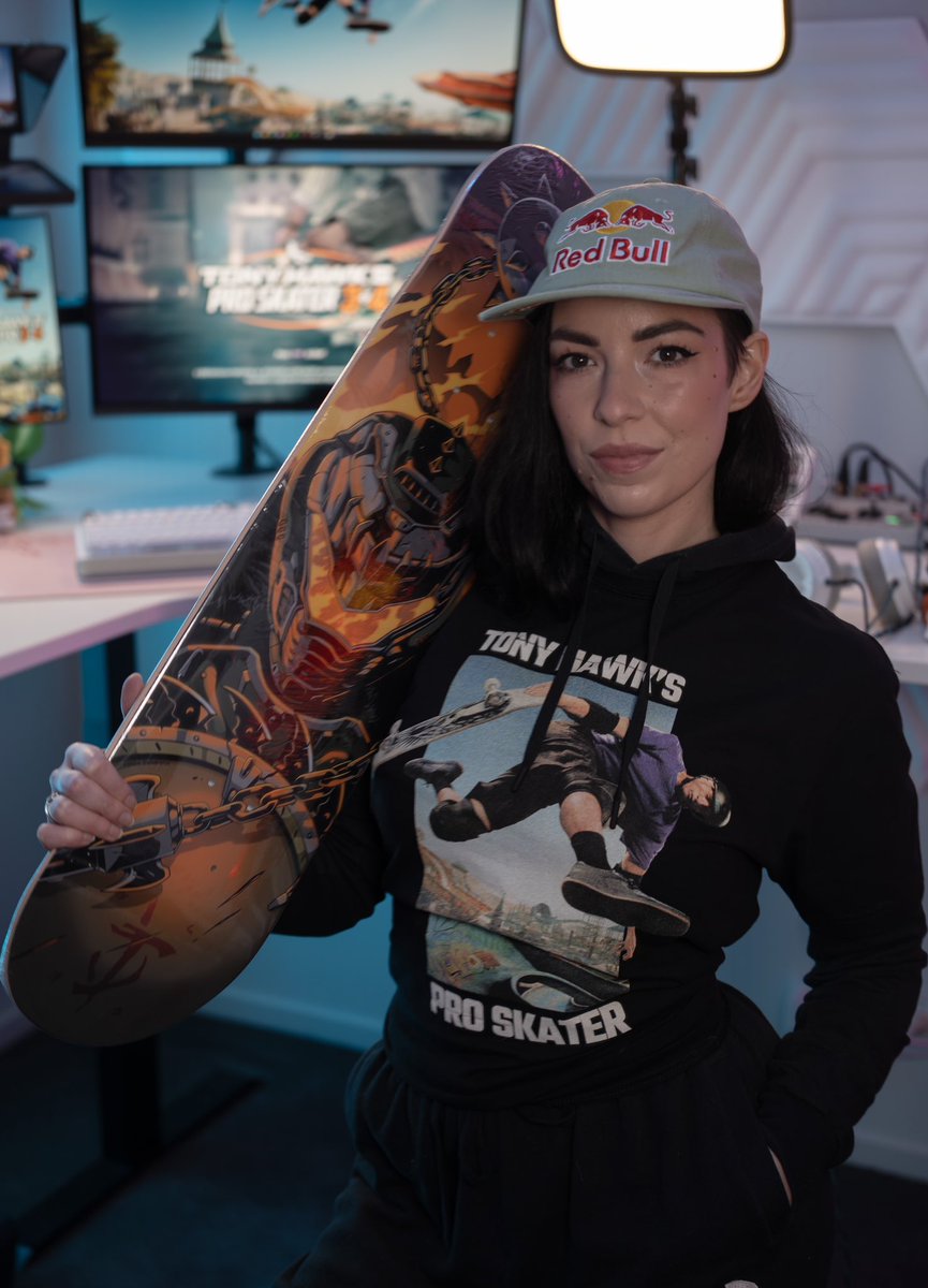 imfallfromgrace's tweet image. Coolest crossover ever?? @TonyHawkTheGame sent me a DOOM Skate Deck 🤩🤩🤩
LIVE NOW on Twitch playing Tony Hawk’s Pro Skater 3 + 4 in Early Access! 🤘🏼🔥
#ad #THPS34 (link in bio)