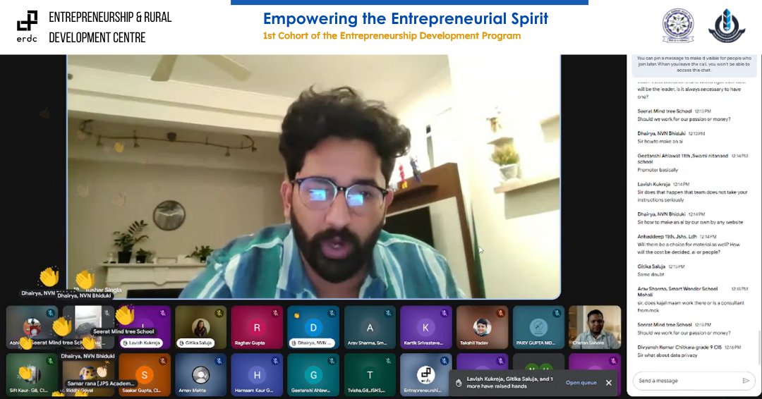 erdcindia's tweet image. Ideas. Startups. Students.
The ERDC Online Cohort turned school kids into startup thinkers.
10 days. Real assignments. India's top founders as mentors.
Next stop: Bootcamp.
They’re not waiting for college. They’re building now.
#ERDC #StartupIndia