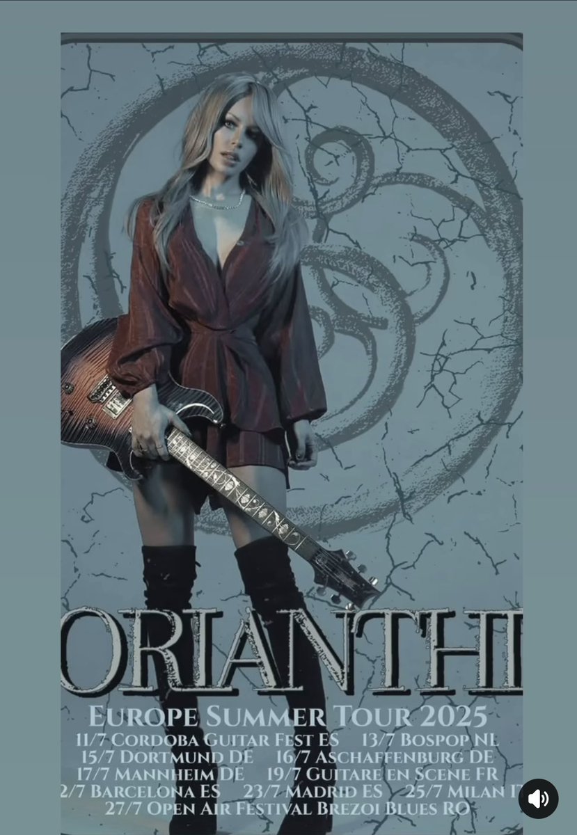 Jenn here!  She’s on her way to Europe!!! @Orianthi Summer Tour starts Friday at the Cordoba Guitar Festival!!  Tickets/VIP at ORIANTHI.me!!! #Orianthi