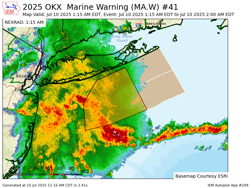 OKX issues Marine Warning [waterspout: POSSIBLE, wind: &gt;34 KTS, hail: &lt;.75 IN] till 2:00 AM EDT mesonet.agron.iastate.edu/vtec/f/2025-O-…