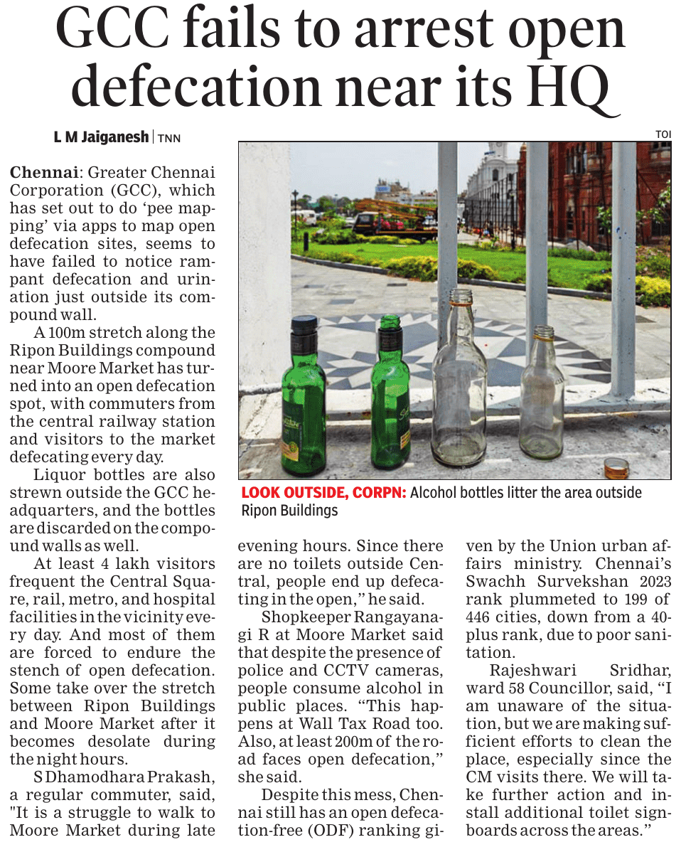 jai_lm's tweet image. This is how @chennaicorp Welcomes you while stepping out from the central railway station.
@chennaipolice_ Should take strict action against violators who consume alcohol at the public places .
#Chennai #Police #Gcp