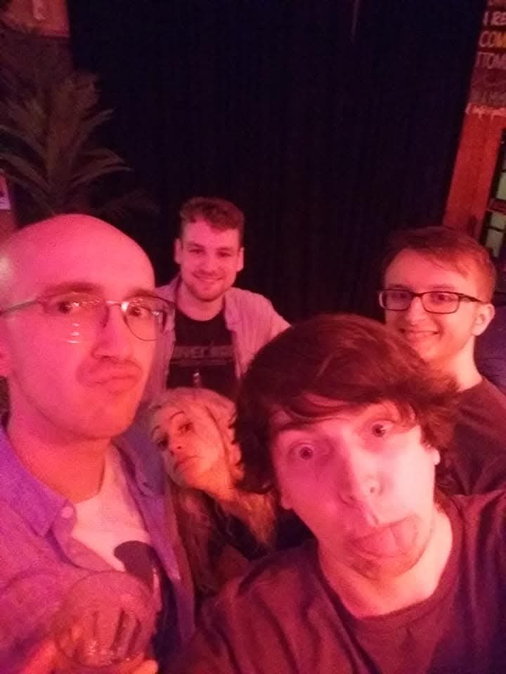 Jonoridge's tweet image. Feeling nostalgic. 
Photos from #Develop 7 years ago!
Good times with many old #BAFTACrew #gamedev peeps. 
The golden nails did make it feel like a bit of a cult. 😂💅