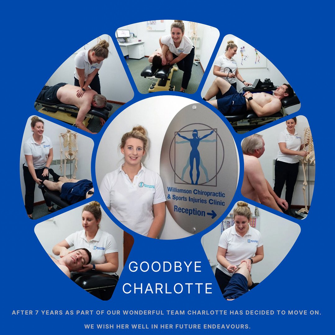 👋 Goodbye To Charlotte 👋 
01869 249989
mail@williamsonchiropractic.co.uk