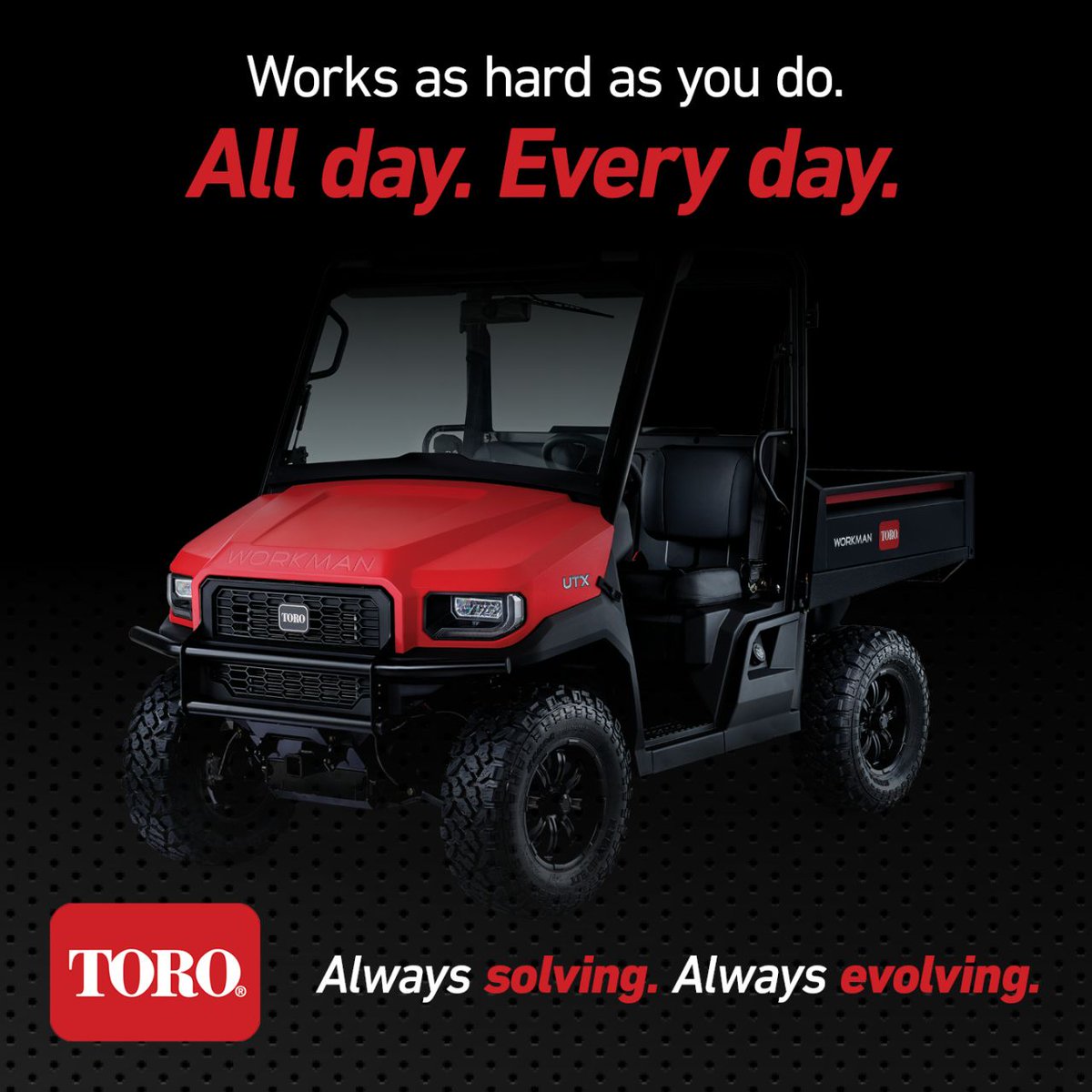 Toro Workman UTX: Built for every job, every season. 💪
4WD power. Heavy-duty hauling. Year-round performance.

It works as hard as you do.
🔗 lnkd.in/gfR2NsYX

#Toro #WorkmanUTX #AlwaysSolving #UtilityVehicle #TurfCare
