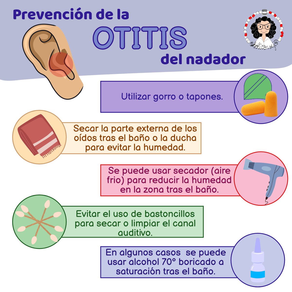 Prevención de las #otitis externas