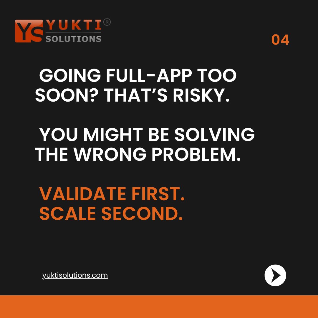 yuktisolutions's tweet image. Dreaming of your dream app?

Don’t build it yet. Start with an MVP.

✅ Faster launch
✅ Cheaper dev
✅ Real user feedback
Go full-scale after validation.
DM “MVP” to get our Launch Playbook.

#Startups #MVPFirst #FounderAdvice #AppDevelopment