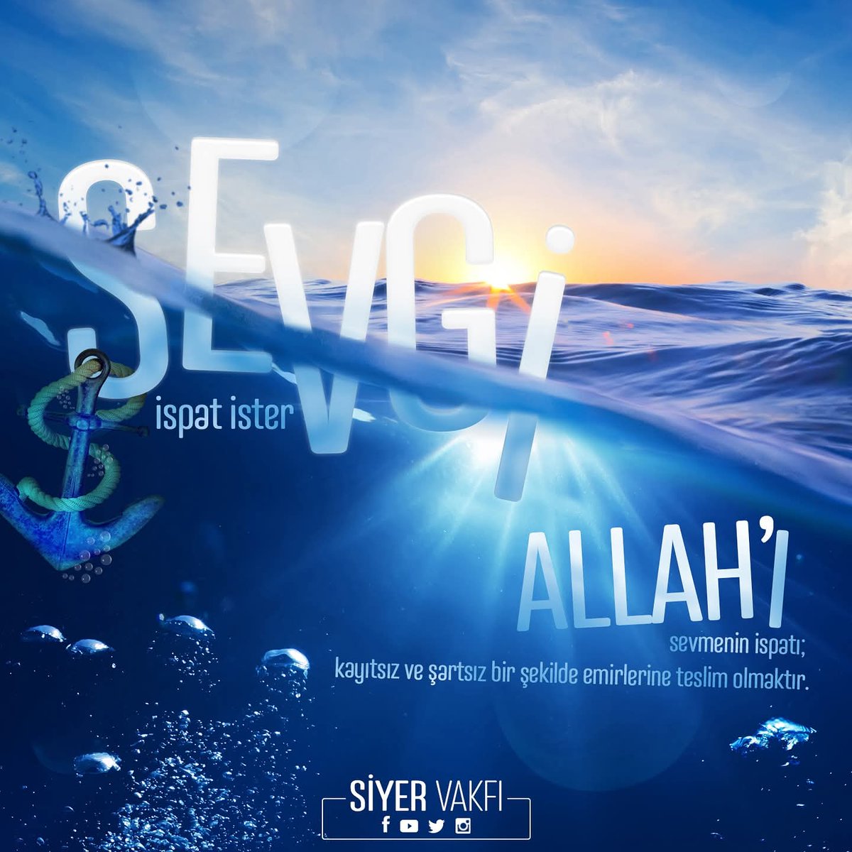 Sevgi ispat ister.
Allah’ı sevmenin ispatı; kayıtsız ve şartsız bir şekilde emirlerine teslim olmaktır.