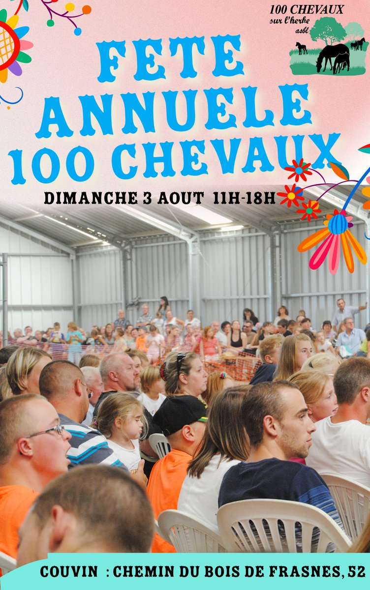 100CHEVAUXSURLH's tweet image. RETENEZ BIEN CETTE DATE de 11h à 19h! NOTRE GRANDE FETE ANNUELLE avec vers 15H30 Présentation de nos protégés !