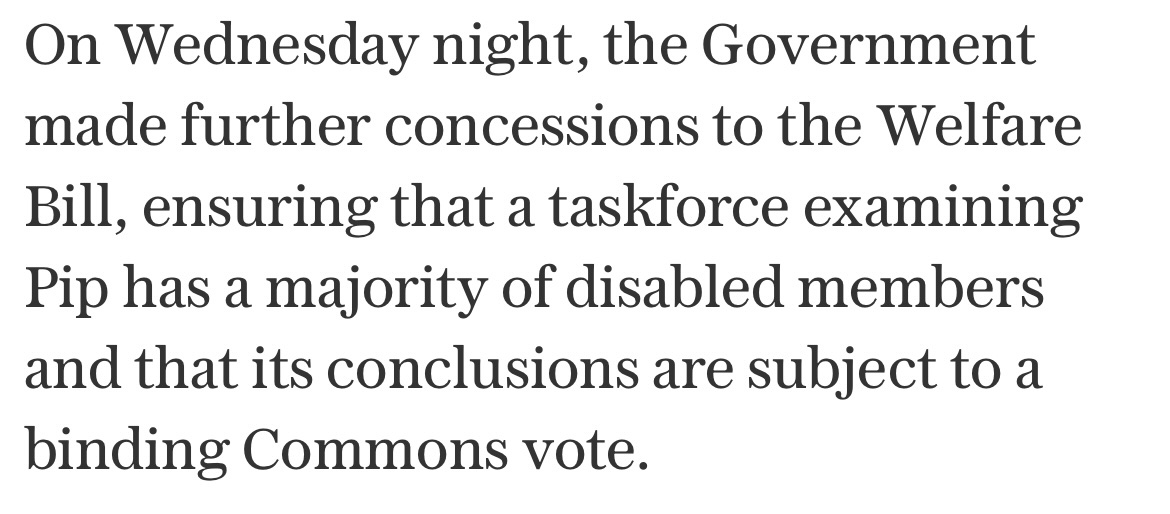 AnnabelDenham1's tweet image. A taskforce with a ‘majority of disabled members’ is never in a million years going to recommend cuts in benefits.