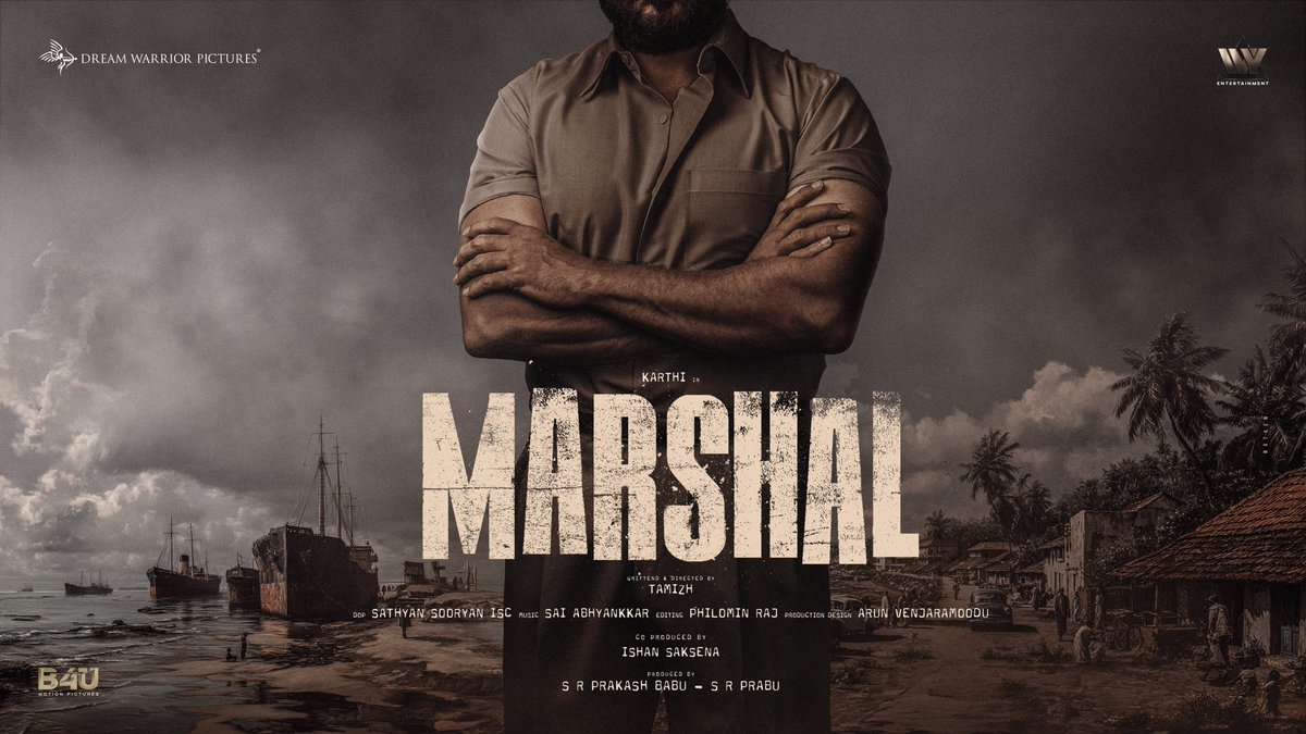 DreamWarriorPictures (@dreamwarriorpic) on Twitter photo We are pleased to reveal #Karthi29’s title ‘MARSHAL’💥⚓.
With auspicious blessings and larger than life dreams, special poojas were held today. Let the action begin!!
#Marshal #மார்ஷல்
<a href="/Karthi_Offl/">Karthi</a> #Sathyaraj #Prabhu <a href="/kalyanipriyan/">Kalyani Priyadarshan</a> #Lal <a href="/highonkokken/">John Kokken</a> #EaswariRao #Muralisharma We are pleased to reveal #Karthi29’s title ‘MARSHAL’💥⚓.
With auspicious blessings and larger than life dreams, special poojas were held today. Let the action begin!!
#Marshal #மார்ஷல்
<a href="/Karthi_Offl/">Karthi</a> #Sathyaraj #Prabhu <a href="/kalyanipriyan/">Kalyani Priyadarshan</a> #Lal <a href="/highonkokken/">John Kokken</a> #EaswariRao #Muralisharma