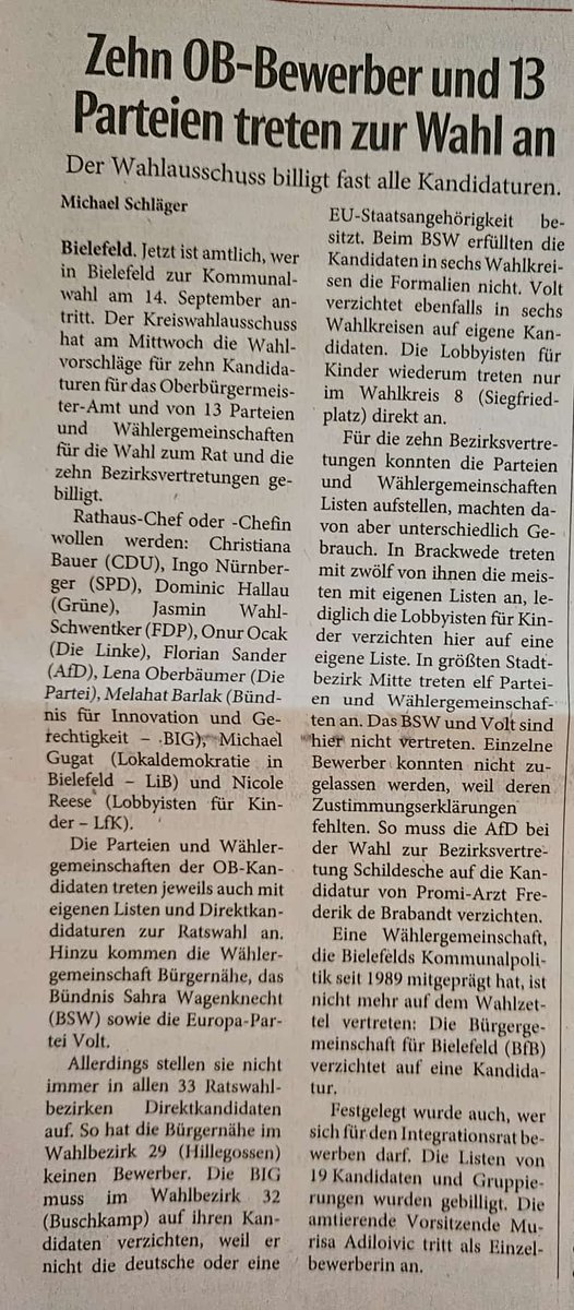 NicoleR57629860's tweet image. In der heutigen @nwnews steht es auch. Wir sind bei der #Kommunalwahl dabei. #Bielefeld
@LobbyistenK