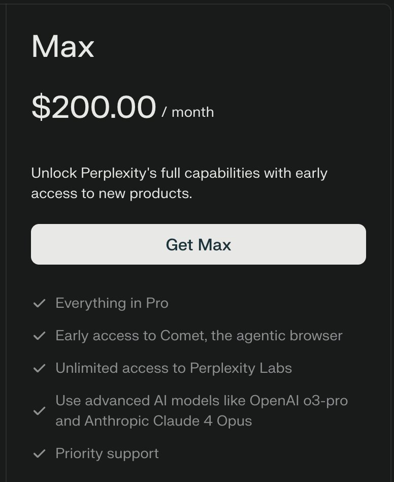 0xDeltaHedged's tweet image. Remember when we called Claude Code expensive?
The new ai browser @PerplexityComet costs the same as a luxury gym membership
