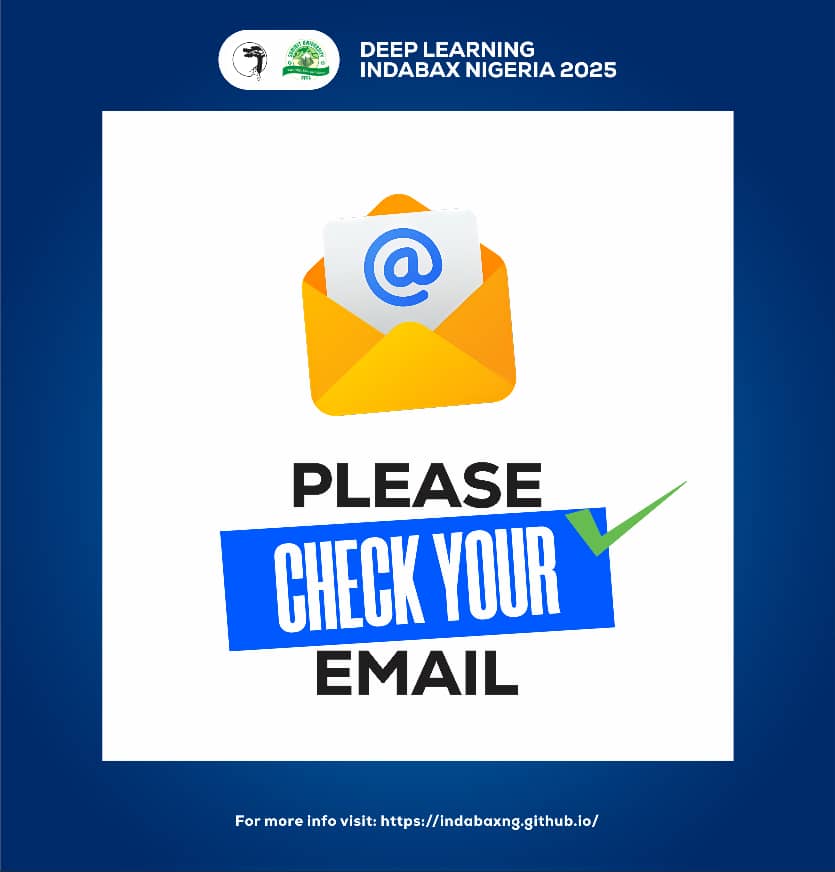 All participants and speakers, please check your email for all necessary information needed for smooth movement and a most exciting time at <a href="/SummitUniOffa/">Summit University Offa</a> 

We wish all a safe trip to #indabaxnigeria2025 

#webuildtogether

<a href="/DeepIndaba/">Deep Learning Indaba</a> <a href="/DeepIndaba/">Deep Learning Indaba</a> <a href="/dsn_ai_network/">DSN - Data Science Nigeria</a> <a href="/3MTTNigeria/">3MTT Nigeria</a>