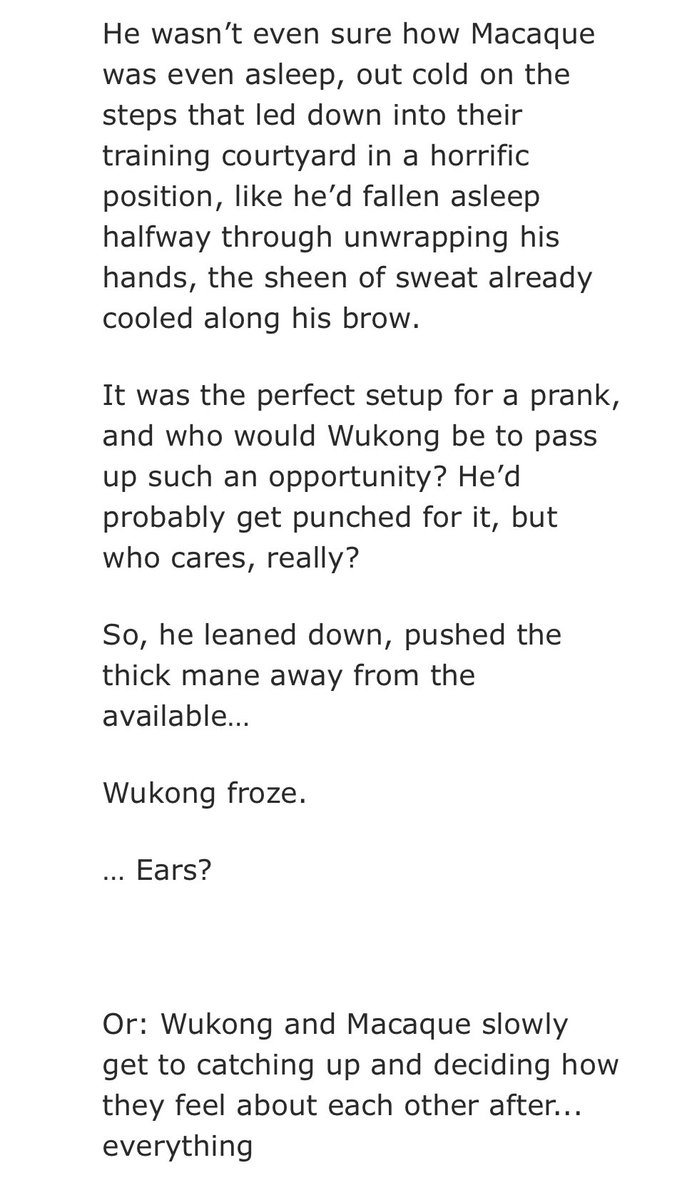 LMK_FanficRecs's tweet image. Fic of the day(263): Today, Tomorrow, and Forever by LaFanatess on Ao3
-Complete
-Not Rated
-Shadowpeach
Two Mystic Monkeys figure out how they feel about eachother
Link: archiveofourown.org/works/67324858…
#LEGOMonkieKid #shadowpeach