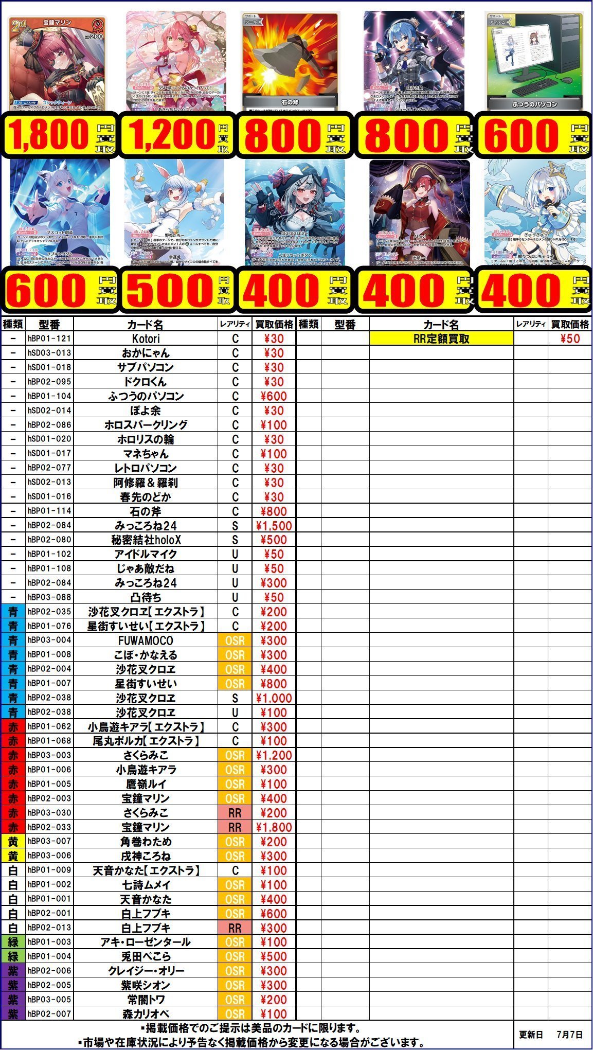 ホロカ　まとめ売り　2500枚　引退品 ホロカ まとめ売り プロモ - メルカリ