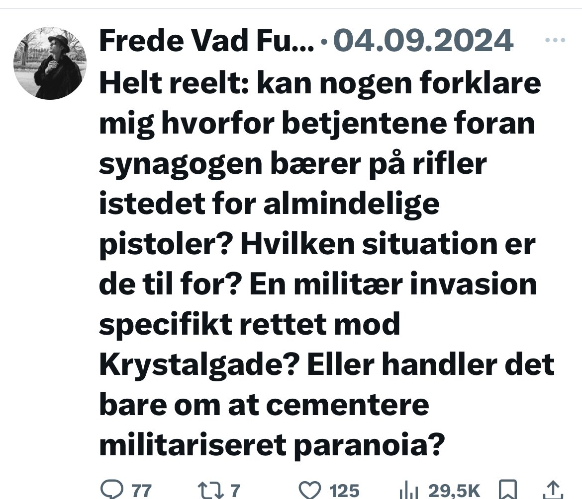 npravn's tweet image. Skal vi allesammen mindes dengang @RdToksv ikke kunne forstå, at Synagogen i Krystalgade er under tung politibeskyttelse?
Hvad tænker DR om at have den type ansat som “dygtig formidler”?
Hvad tænker danskerne, som betaler 3,7 mia. kr. året til DR?
Hvad tænker @jonasdelfs ?…