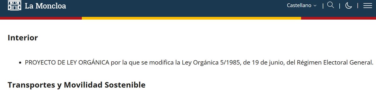 Denunciamos un hecho grave: el Gobierno ha impulsado una reforma de la Ley Electoral sin debate público ni consenso parlamentario amplio. Pergeñado por la puerta trasera, alejados de la ciudadanía.
La modificación de la Ley Orgánica 5/1985 
#OLE  
lamoncloa.gob.es/consejodeminis…