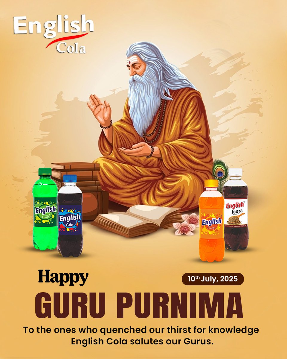 EnglishCola23's tweet photo. Happy Guru Purnima! English Cola salutes all the incredible Gurus who quenched our thirst for knowledge and guided us. May your wisdom continue to refresh and inspire!
.
.
.
#HappyGuruPurnima #EnglishCola #ThirstForKnowledge #Gurus #Wisdom #RefreshingMoments https://t.co/6c5bivFrt0