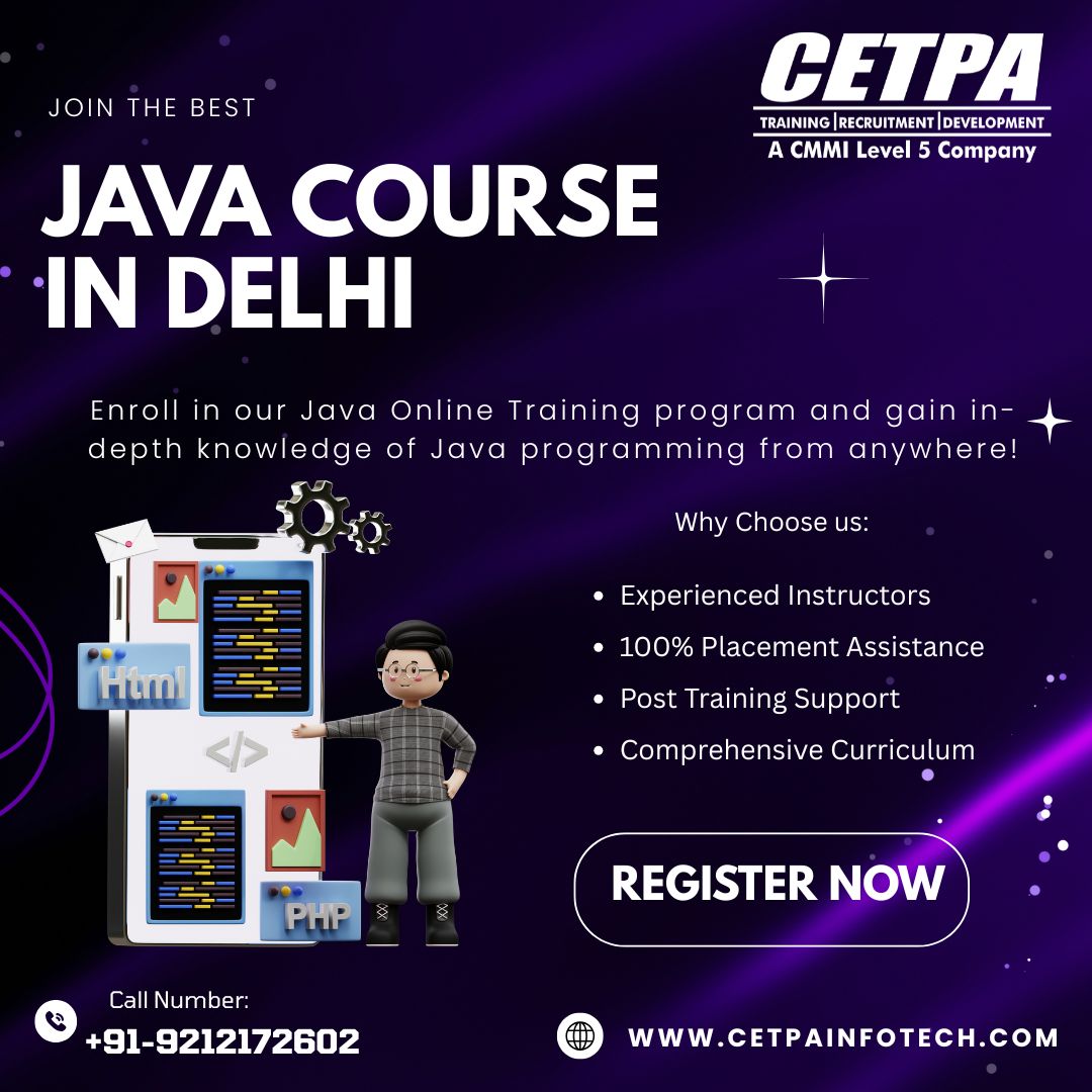 sanyasharma596's tweet image. Enroll in the top-rated Java Course in Delhi and gain expertise in one of the most in-demand programming languages
📧 Call us: +91-9212172602
🌐 Visit us: cetpainfotech.com/technology/jav…
#JavaProgramming #javacourse #javacertificationcourse #javacourseinnoida #javacourseinstitute
