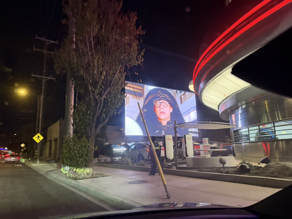 TheJollyAsian's tweet image. Spaceballs at the Tesla Diner