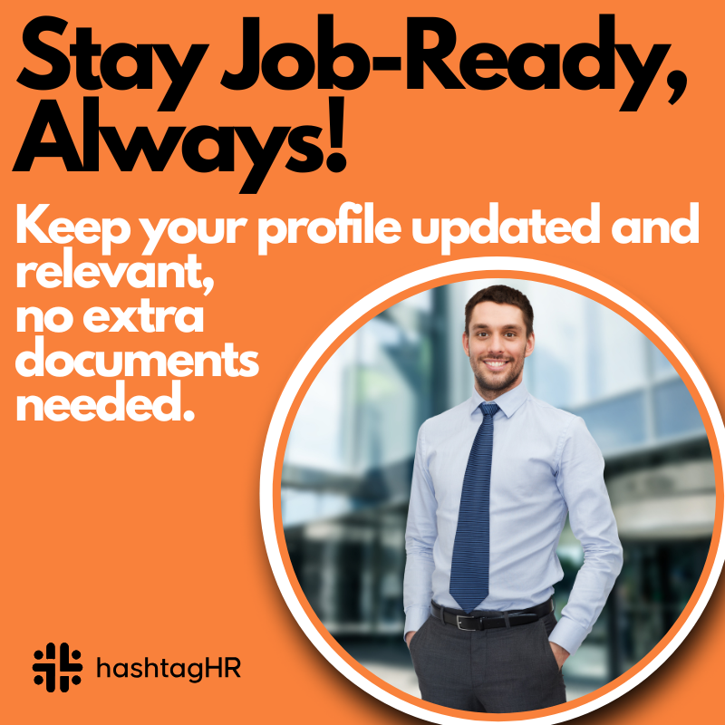joinHashtagHR's tweet photo. Stay Job-Ready, Always!

Keep your profile updated and relevant—no extra documents needed. https://t.co/MzXJgifmCB