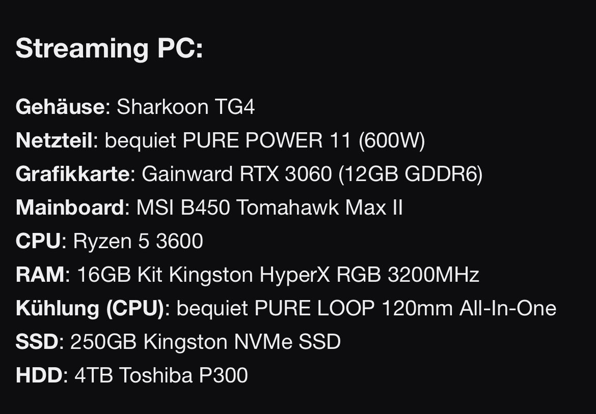 marvinhoo__'s tweet photo. Streaming PC mit folgenden Specs zu fairem Preis abzugeben (z.B. für Leute, die auf ein Dual-Setup verbessern wollen) ❤️ https://t.co/KgYseecjzc