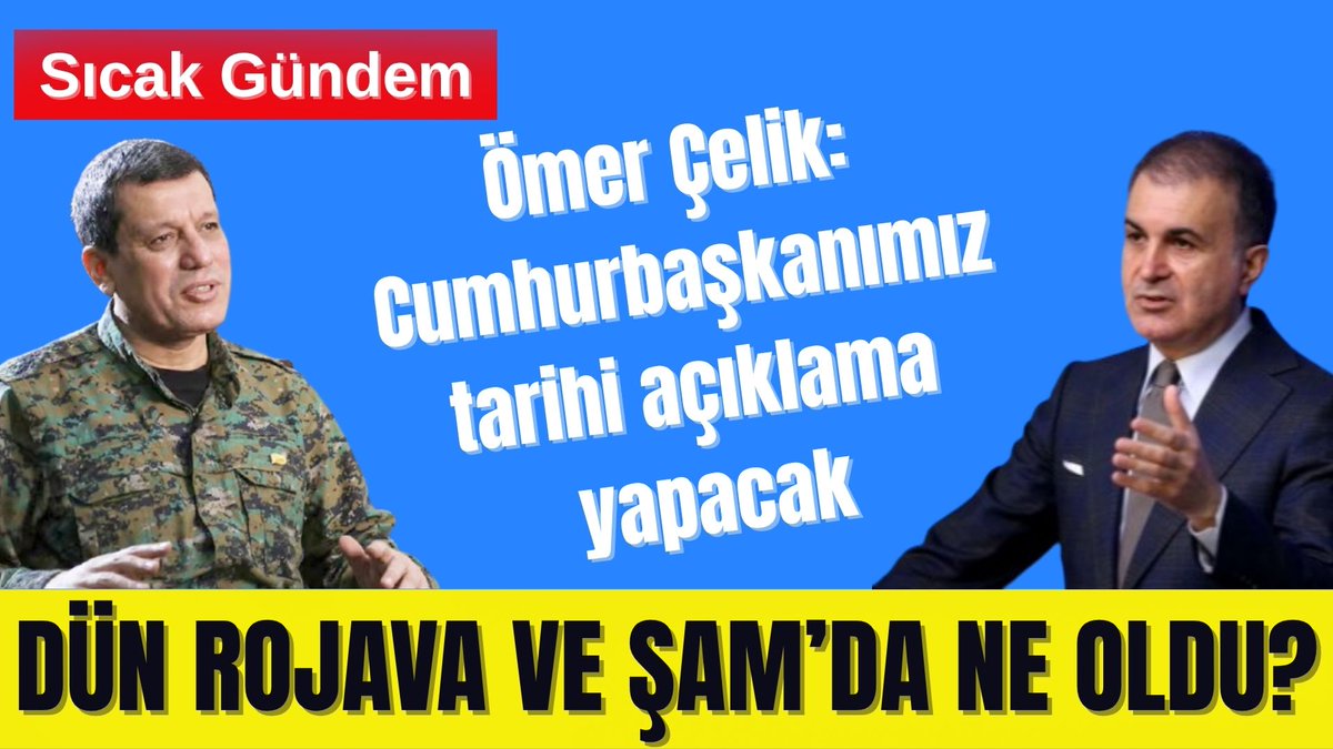 KCK'DEN FLAŞ AÇIKLAM 
 DÜN ROJAVA VE ŞAM'DA NE OLDU?
ÇELİK: CUMHURBAŞKANIMIZ TARİHİ AÇIKLAM... youtube.com/live/CWtMBtu6W…