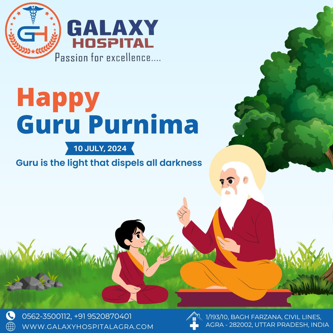 galaxymark35601's tweet photo. 🌕 On this sacred day of #GuruPurnima, Galaxy Multi-speciality Hospital honors the guiding lights—our doctors, nurses &amp; mentors—who heal with wisdom and lead with compassion. 🙏✨
Here's to those who inspire hope, health &amp; healing every day.
#GuruPurnima2025 #GalaxyHospital https://t.co/WRews1fbuB