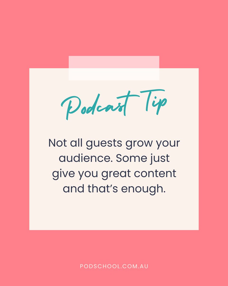 RachelCorbett's tweet image. Not every guest is going to grow your audience and that’s OK.
Sometimes, the value is in the content they bring, not the listeners they attract.
bit.ly/3TeGvVC