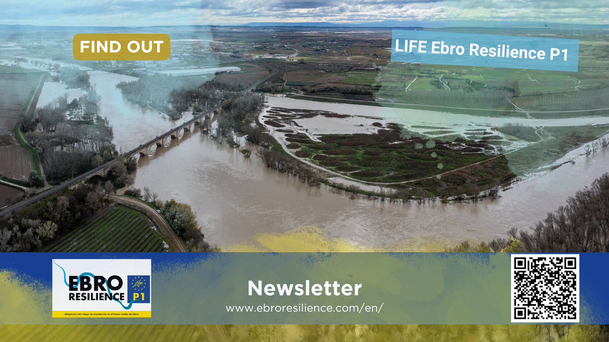🤔 Are you prepared to take action on #ClimateChange? Join us as we discuss strategies for adapting to #flooding risks. Learn more about our project in the Ebro River, Spain 

📷 See the JUNE newsletter for #LIFEEbroResilienceP1!  👉 ow.ly/V2Ak50WiXMg

@lifeprogramme