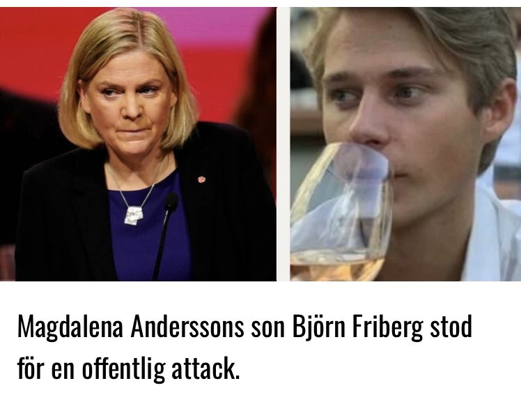 Från <a href="/Snofsan_/">Snofsan</a> 
Det här är Magdalena Anderssons son, Björn Friberg. Han har en ledande roll i en vänsterextremistisk organisation, med direkt samröre med islamistiska jihadister. Hur ser mediadrevet ut mot detta?