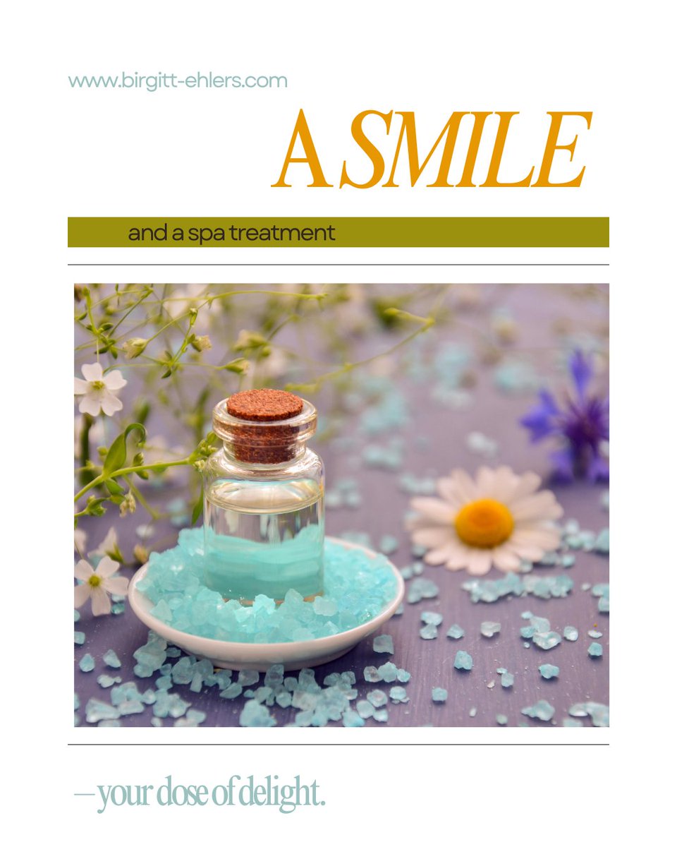A smile and a spa treatment – your dose of delight.