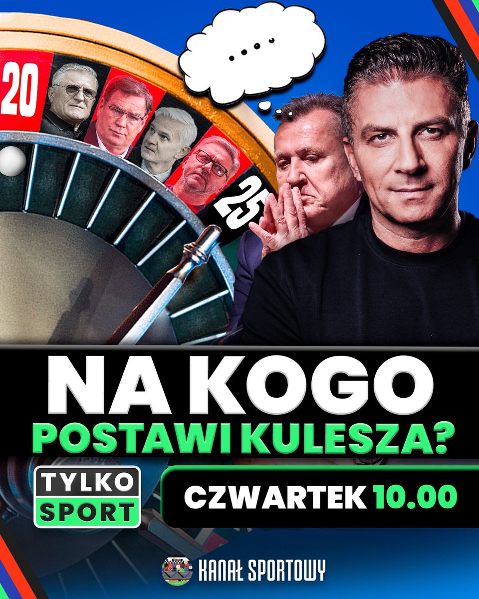 Tylko Sport 🚨

Brzęczek i Magiera w siedzibie 👀
PSG rozbiło Real 🤕
Pogoń walczy z rasizmem 🧐
Legia - Aktobe 🏆

⏰ 10:00