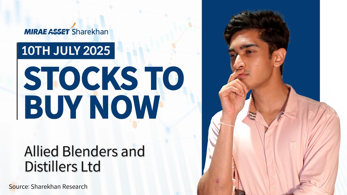 Allied Blenders and Distillers  Limited  covered in today's Stocks To Buy Now podcast.

◾️ Analyst retains Positive stance on Allied Blenders and Distillers Limited (ABDL). We expect ABDL to deliver strong performance in Q1FY26 with 17% y-o-y revenue growth and ~260 bps y-o-y